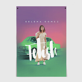 Постер с принтом Selena Gomez в Новосибирске, 100% бумага
 | бумага, плотность 150 мг. Матовая, но за счет высокого коэффициента гладкости имеет небольшой блеск и дает на свету блики, но в отличии от глянцевой бумаги не покрыта лаком | selena gomez