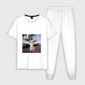 Мужская пижама хлопок с принтом Selena Gomez в Новосибирске, 100% хлопок | брюки и футболка прямого кроя, без карманов, на брюках мягкая резинка на поясе и по низу штанин
 | поп | поп рок | попса | селена гомес | селена гомис