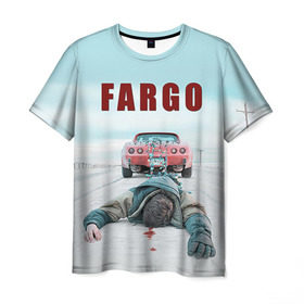 Мужская футболка 3D с принтом Fargo в Новосибирске, 100% полиэфир | прямой крой, круглый вырез горловины, длина до линии бедер | фарго