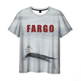Мужская футболка 3D с принтом Fargo в Новосибирске, 100% полиэфир | прямой крой, круглый вырез горловины, длина до линии бедер | Тематика изображения на принте: фарго