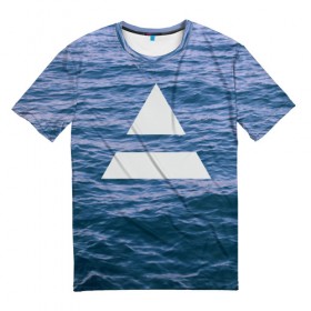 Мужская футболка 3D с принтом Ocean в Новосибирске, 100% полиэфир | прямой крой, круглый вырез горловины, длина до линии бедер | 30 seconds to mars | 30 секунд до марса | jared leto | джаред лето