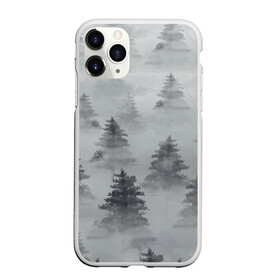 Чехол для iPhone 11 Pro Max матовый с принтом Туманный лес в Новосибирске, Силикон |  | Тематика изображения на принте: бор | вечер | деревья | елка | еловый | ель | загадочный | земля | зима | лес | мрачный | необычный | природа | серый | сибирь | снег | тайга | туман | хвойный