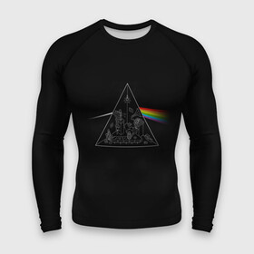 Мужской рашгард 3D с принтом Pink Floyd Make Rainbow в Новосибирске,  |  | англия | басы | британия | гитара | группа | логотип | музыка | песни | пинк флойд | призма | радуга | рок | свет