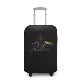 Чехол для чемодана 3D с принтом Pink Floyd Make Rainbow в Новосибирске, 86% полиэфир, 14% спандекс | двустороннее нанесение принта, прорези для ручек и колес | англия | басы | британия | гитара | группа | логотип | музыка | песни | пинк флойд | призма | радуга | рок | свет