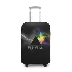 Чехол для чемодана 3D с принтом Pink Floyd Logo в Новосибирске, 86% полиэфир, 14% спандекс | двустороннее нанесение принта, прорези для ручек и колес | англия | басы | британия | гитара | группа | дым | космос | логотип | музыка | песни | пинк флойд | призма | радуга | рок | свет