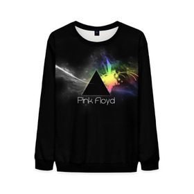 Мужской свитшот 3D с принтом Pink Floyd Logo в Новосибирске, 100% полиэстер с мягким внутренним слоем | круглый вырез горловины, мягкая резинка на манжетах и поясе, свободная посадка по фигуре | англия | басы | британия | гитара | группа | дым | космос | логотип | музыка | песни | пинк флойд | призма | радуга | рок | свет