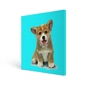 Холст квадратный с принтом Корги в Новосибирске, 100% ПВХ |  | Тематика изображения на принте: corgy | dog | korgi | puppy | вельш корги | кардиган | коржик | пемброк | собака | щенок
