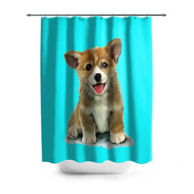 Штора 3D для ванной с принтом Корги в Новосибирске, 100% полиэстер | плотность материала — 100 г/м2. Стандартный размер — 146 см х 180 см. По верхнему краю — пластиковые люверсы для креплений. В комплекте 10 пластиковых колец | corgy | dog | korgi | puppy | вельш корги | кардиган | коржик | пемброк | собака | щенок