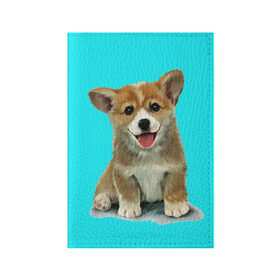 Обложка для паспорта матовая кожа с принтом Корги в Новосибирске, натуральная матовая кожа | размер 19,3 х 13,7 см; прозрачные пластиковые крепления | Тематика изображения на принте: corgy | dog | korgi | puppy | вельш корги | кардиган | коржик | пемброк | собака | щенок