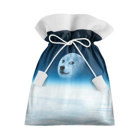 Подарочный 3D мешок с принтом Doge в Новосибирске, 100% полиэстер | Размер: 29*39 см | Тематика изображения на принте: meme | доге | космос | луна