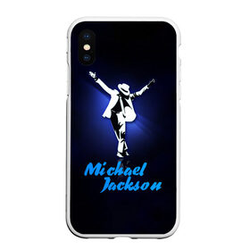 Чехол для iPhone XS Max матовый с принтом Майкл Джексон в Новосибирске, Силикон | Область печати: задняя сторона чехла, без боковых панелей | michael jackson | король