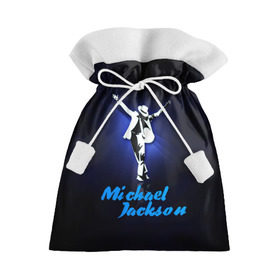Подарочный 3D мешок с принтом Майкл Джексон в Новосибирске, 100% полиэстер | Размер: 29*39 см | Тематика изображения на принте: michael jackson | король