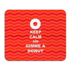 Коврик прямоугольный с принтом Gimme a donut в Новосибирске, натуральный каучук | размер 230 х 185 мм; запечатка лицевой стороны | Тематика изображения на принте: keep calm | полосы | сериал | твин пикс | текстура | фильмы