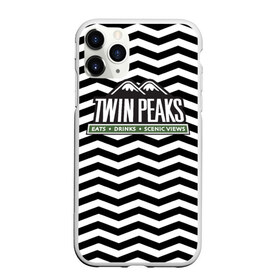 Чехол для iPhone 11 Pro матовый с принтом TWIN PEAKS в Новосибирске, Силикон |  | полосы | сериал | твин пикс | текстура | фильмы