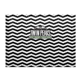 Обложка для студенческого билета с принтом TWIN PEAKS в Новосибирске, натуральная кожа | Размер: 11*8 см; Печать на всей внешней стороне | Тематика изображения на принте: полосы | сериал | твин пикс | текстура | фильмы