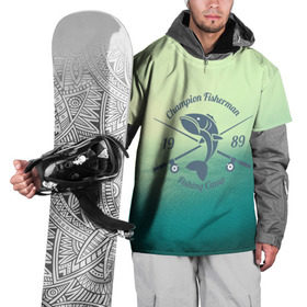 Накидка на куртку 3D с принтом Champion Fisherman в Новосибирске, 100% полиэстер |  | baitbest | bottom | driftwood | fisherman | fishing | fishwaterhook | pike | river | вода | дно | коряга | крючок | лучший рыбак | наживка | река | рыба | рыбалка | щука