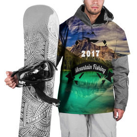 Накидка на куртку 3D с принтом Mountain Fishing в Новосибирске, 100% полиэстер |  | baitbest | bottom | driftwood | fisherman | fishing | fishwaterhook | pike | river | вода | дно | коряга | крючок | лучший рыбак | наживка | река | рыба | рыбалка | щука