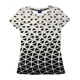 Женская футболка 3D с принтом Необычный узор в Новосибирске, 100% полиэфир ( синтетическое хлопкоподобное полотно) | прямой крой, круглый вырез горловины, длина до линии бедер | pattern | сетка | узоры