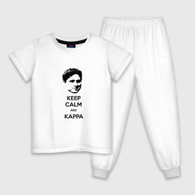 Детская пижама хлопок с принтом Kappa в Новосибирске, 100% хлопок |  брюки и футболка прямого кроя, без карманов, на брюках мягкая резинка на поясе и по низу штанин
 | cs go | kappa | каппа | кс го
