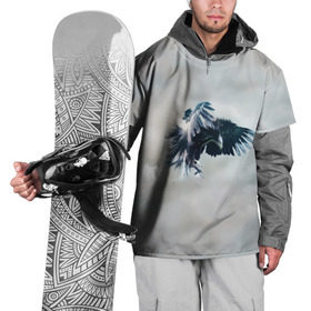 Накидка на куртку 3D с принтом Орлиная атака в Новосибирске, 100% полиэстер |  | клюв | коршун | крылья | небо | облака | опасность | орел | охота | полет. перья | птица | хищник