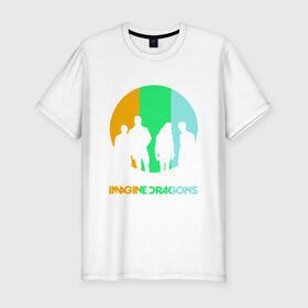 Мужская футболка премиум с принтом Imagine Dragons в Новосибирске, 92% хлопок, 8% лайкра | приталенный силуэт, круглый вырез ворота, длина до линии бедра, короткий рукав | imagine dragons