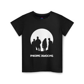 Детская футболка хлопок с принтом Imagine Dragons в Новосибирске, 100% хлопок | круглый вырез горловины, полуприлегающий силуэт, длина до линии бедер | Тематика изображения на принте: imagine dragons