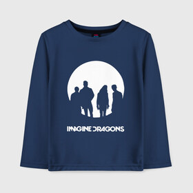 Детский лонгслив хлопок с принтом Imagine Dragons в Новосибирске, 100% хлопок | круглый вырез горловины, полуприлегающий силуэт, длина до линии бедер | imagine dragons