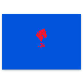 Поздравительная открытка с принтом ЦСКА в Новосибирске, 100% бумага | плотность бумаги 280 г/м2, матовая, на обратной стороне линовка и место для марки
 | кони | москва | россия | цска