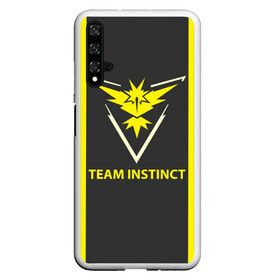 Чехол для Honor 20 с принтом Team instinct в Новосибирске, Силикон | Область печати: задняя сторона чехла, без боковых панелей | game | игра | игрок | инстинкт | пикачу | покемон