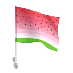 Флаг для автомобиля с принтом Арбузик в Новосибирске, 100% полиэстер | Размер: 30*21 см | Тематика изображения на принте: pattern | trend | арбуз | зеленый | косточки | красный | мода | патерн | паттерн | розовый | текстура | тренд | фрукт | ягода