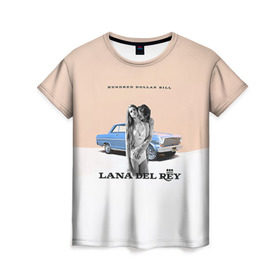 Женская футболка 3D с принтом Lana Del Rey в Новосибирске, 100% полиэфир ( синтетическое хлопкоподобное полотно) | прямой крой, круглый вырез горловины, длина до линии бедер | 