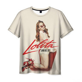 Мужская футболка 3D с принтом Lana Del Rey в Новосибирске, 100% полиэфир | прямой крой, круглый вырез горловины, длина до линии бедер | lana del rey | лана дель рей