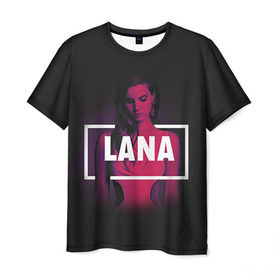 Мужская футболка 3D с принтом Lana Del Rey в Новосибирске, 100% полиэфир | прямой крой, круглый вырез горловины, длина до линии бедер | lana del rey | лана дель рей