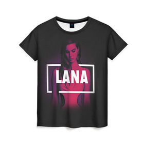 Женская футболка 3D с принтом Lana Del Rey в Новосибирске, 100% полиэфир ( синтетическое хлопкоподобное полотно) | прямой крой, круглый вырез горловины, длина до линии бедер | lana del rey | лана дель рей