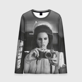 Мужской лонгслив 3D с принтом Lana Del Rey в Новосибирске, 100% полиэстер | длинные рукава, круглый вырез горловины, полуприлегающий силуэт | lana del rey | лана дель рей