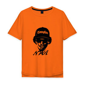 Мужская футболка хлопок Oversize с принтом NWA в Новосибирске, 100% хлопок | свободный крой, круглый ворот, “спинка” длиннее передней части | compton | dr dre | eazy e | ice cube | nwa | rap hip hop | комптон | лос анджелес | рэп | хип хоп