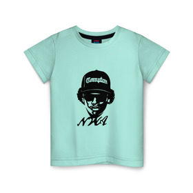 Детская футболка хлопок с принтом NWA в Новосибирске, 100% хлопок | круглый вырез горловины, полуприлегающий силуэт, длина до линии бедер | Тематика изображения на принте: compton | dr dre | eazy e | ice cube | nwa | rap hip hop | комптон | лос анджелес | рэп | хип хоп