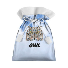 Подарочный 3D мешок с принтом Owl в Новосибирске, 100% полиэстер | Размер: 29*39 см | owl | животные | полуночник | природа | сова | сыч | филин | этника