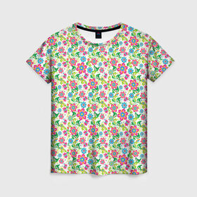 Женская футболка 3D с принтом Летняя прелесть в Новосибирске, 100% полиэфир ( синтетическое хлопкоподобное полотно) | прямой крой, круглый вырез горловины, длина до линии бедер | Тематика изображения на принте: 