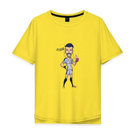 Мужская футболка хлопок Oversize с принтом Буффон в Новосибирске, 100% хлопок | свободный крой, круглый ворот, “спинка” длиннее передней части | buffon | football | juventus | италия | ювентус