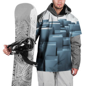 Накидка на куртку 3D с принтом Кубическая текстура в Новосибирске, 100% полиэстер |  | abstract | abstraction | block | tessera | абстракция | кубики | текстура