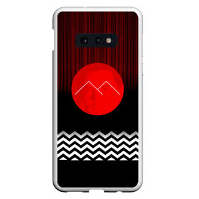 Чехол для Samsung S10E с принтом Twin Peaks в Новосибирске, Силикон | Область печати: задняя сторона чехла, без боковых панелей | герои | детектив | драма | знаки | кино | сериал | сериаломан | серия | символы | твин пикс | третий сезон | фильм