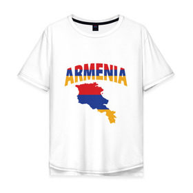 Мужская футболка хлопок Oversize с принтом Армения в Новосибирске, 100% хлопок | свободный крой, круглый ворот, “спинка” длиннее передней части | Тематика изображения на принте: armenia | азия | арарат | армения | армяне | армянин | кавказ | коньяк | патриот | страна