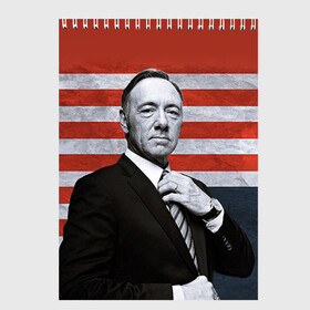 Скетчбук с принтом House of Cards в Новосибирске, 100% бумага
 | 48 листов, плотность листов — 100 г/м2, плотность картонной обложки — 250 г/м2. Листы скреплены сверху удобной пружинной спиралью | house of cards | карточный домик | кевин спейси | сериалы