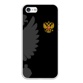 Чехол для iPhone 5/5S матовый с принтом Russia - Black collection в Новосибирске, Силикон | Область печати: задняя сторона чехла, без боковых панелей | Тематика изображения на принте: 0x000000123 | black collection | russia | россия