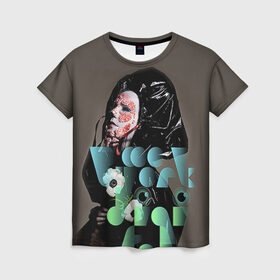 Женская футболка 3D с принтом Bjork в Новосибирске, 100% полиэфир ( синтетическое хлопкоподобное полотно) | прямой крой, круглый вырез горловины, длина до линии бедер | bjork | бьёрк | бьорк