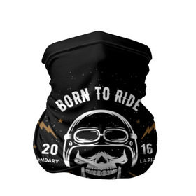 Бандана-труба 3D с принтом Born to ride в Новосибирске, 100% полиэстер, ткань с особыми свойствами — Activecool | плотность 150‒180 г/м2; хорошо тянется, но сохраняет форму | Тематика изображения на принте: bike | black background | born to ride | helmet | lightning | logo | motorcycle | ride | road | skull | speed | stars | travel | байк | велоси | дорога | езда | звезды | логотип | молния | мотоцикл | очки | путешествия | рожден для езды | скорос
