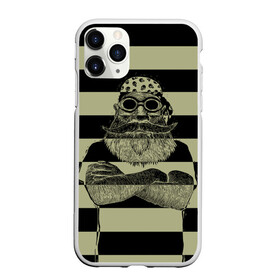 Чехол для iPhone 11 Pro матовый с принтом Old Hipster в Новосибирске, Силикон |  | bandana | beard | bike | biker | hipster | moto | motorcyclist | old hipster | skulls | байк | байкер | бондана | борода | мото | мотоциклист | очки | хипстер | черепа