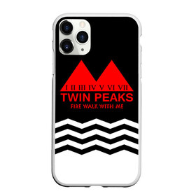 Чехол для iPhone 11 Pro матовый с принтом ТВИН ПИКС в Новосибирске, Силикон |  | logo | twin peaks | арт | надпись | полосы | сериал | текстура | фильмы