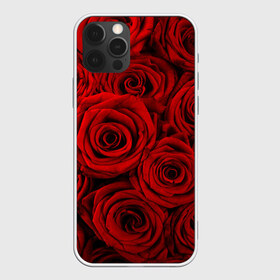 Чехол для iPhone 12 Pro Max с принтом Красные розы в Новосибирске, Силикон |  | букет | красный | розы | цветы